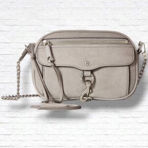 Rebecca Minkoff "Blythe" Grey Suede Crossbody Bag